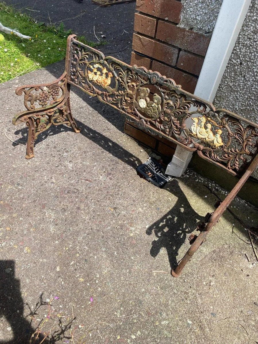 Child’s cast iron bench.sold pending - Image 1