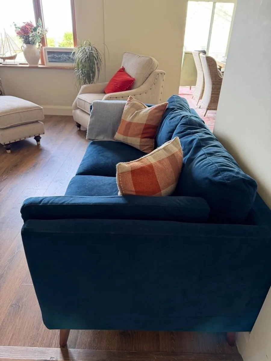 Two seater comfy velvet sofa - Image 2