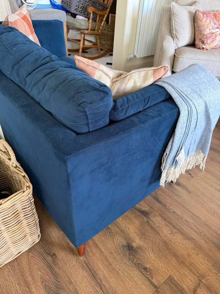 Two seater comfy velvet sofa - Image 3