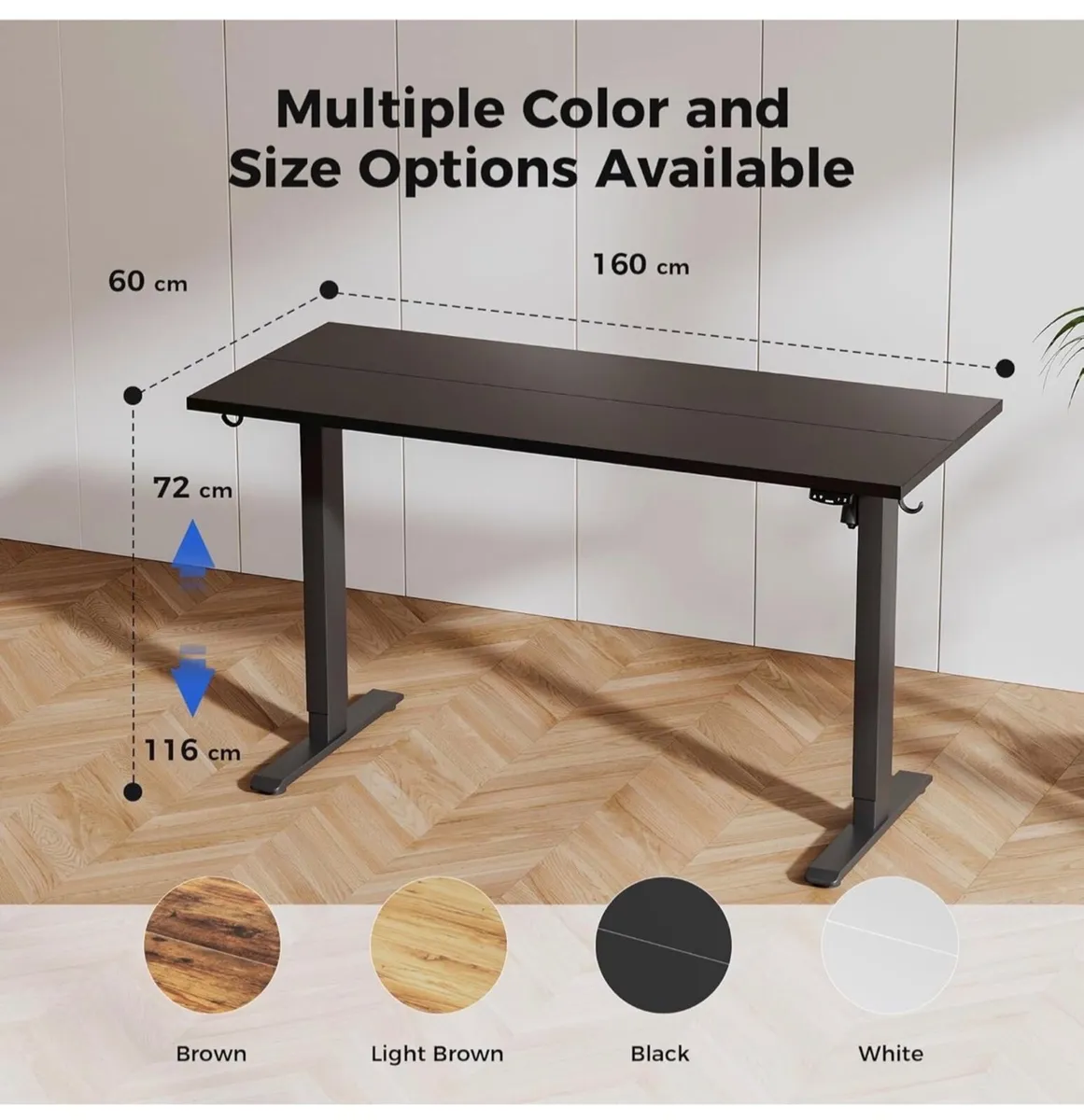 Electric Standing Desk, 160 x 60 cm Height Adjusta - Image 1