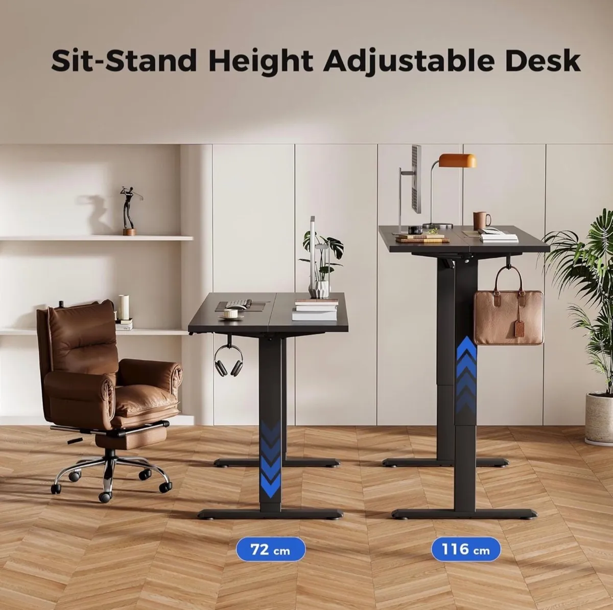 Electric Standing Desk, 160 x 60 cm Height Adjusta - Image 2