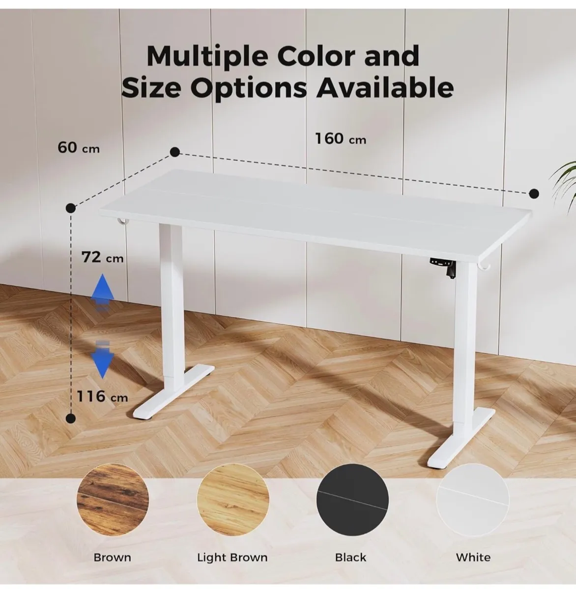 Electric Standing Desk, 160 x 60 cm Height Adjusta - Image 1