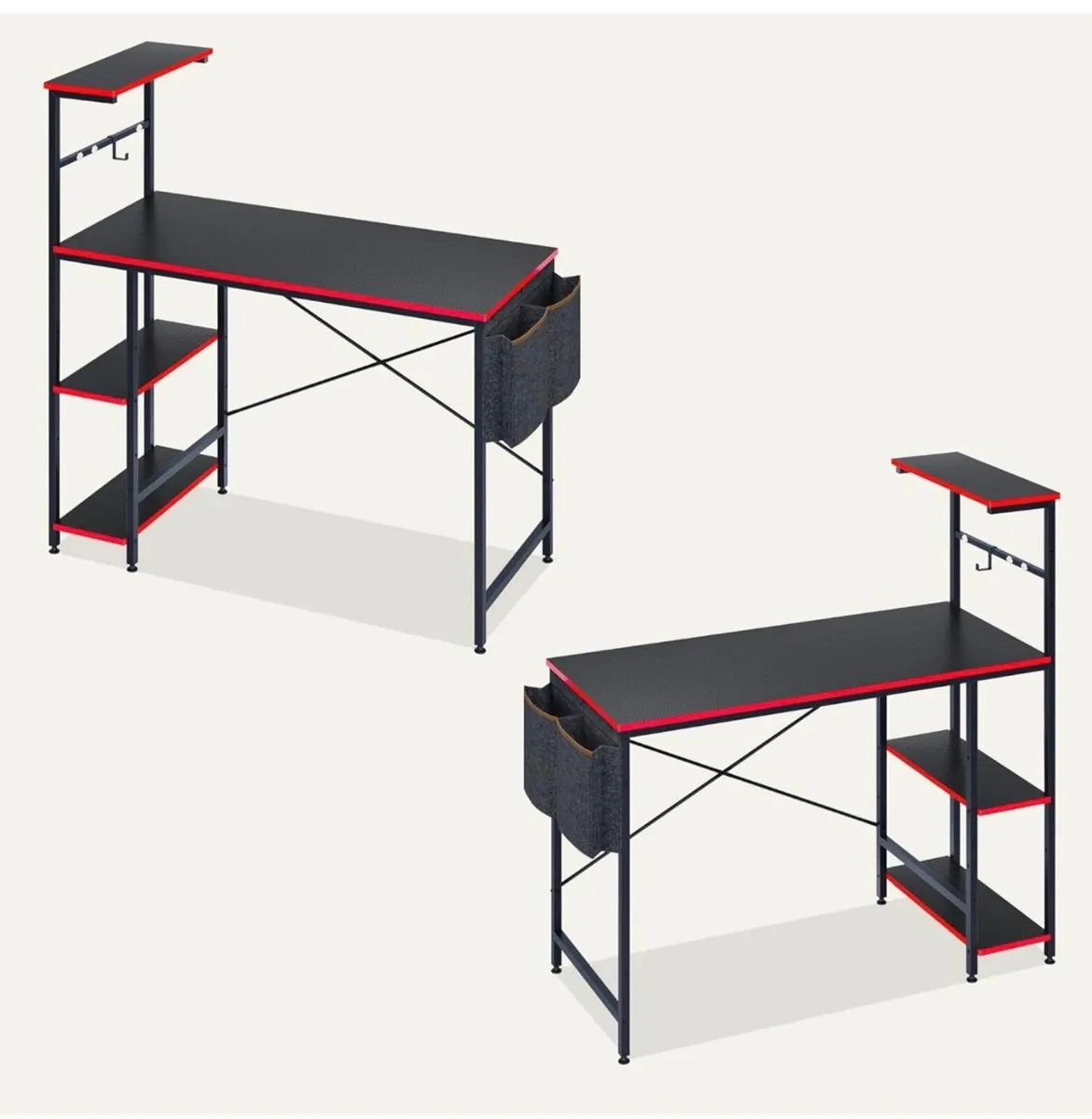 113CM Reversible Corner Gaming Desk with RGB LED L - Image 3