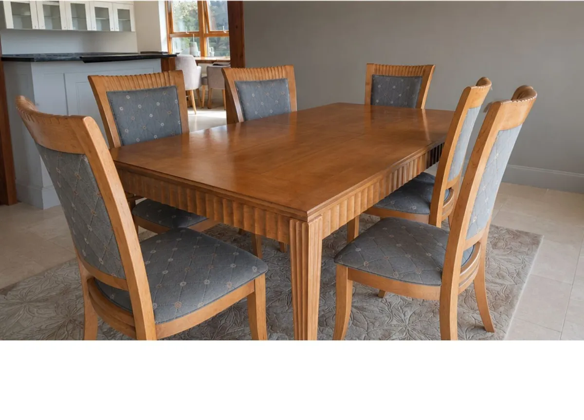 Solid Wood Dining Table & 6 Chairs