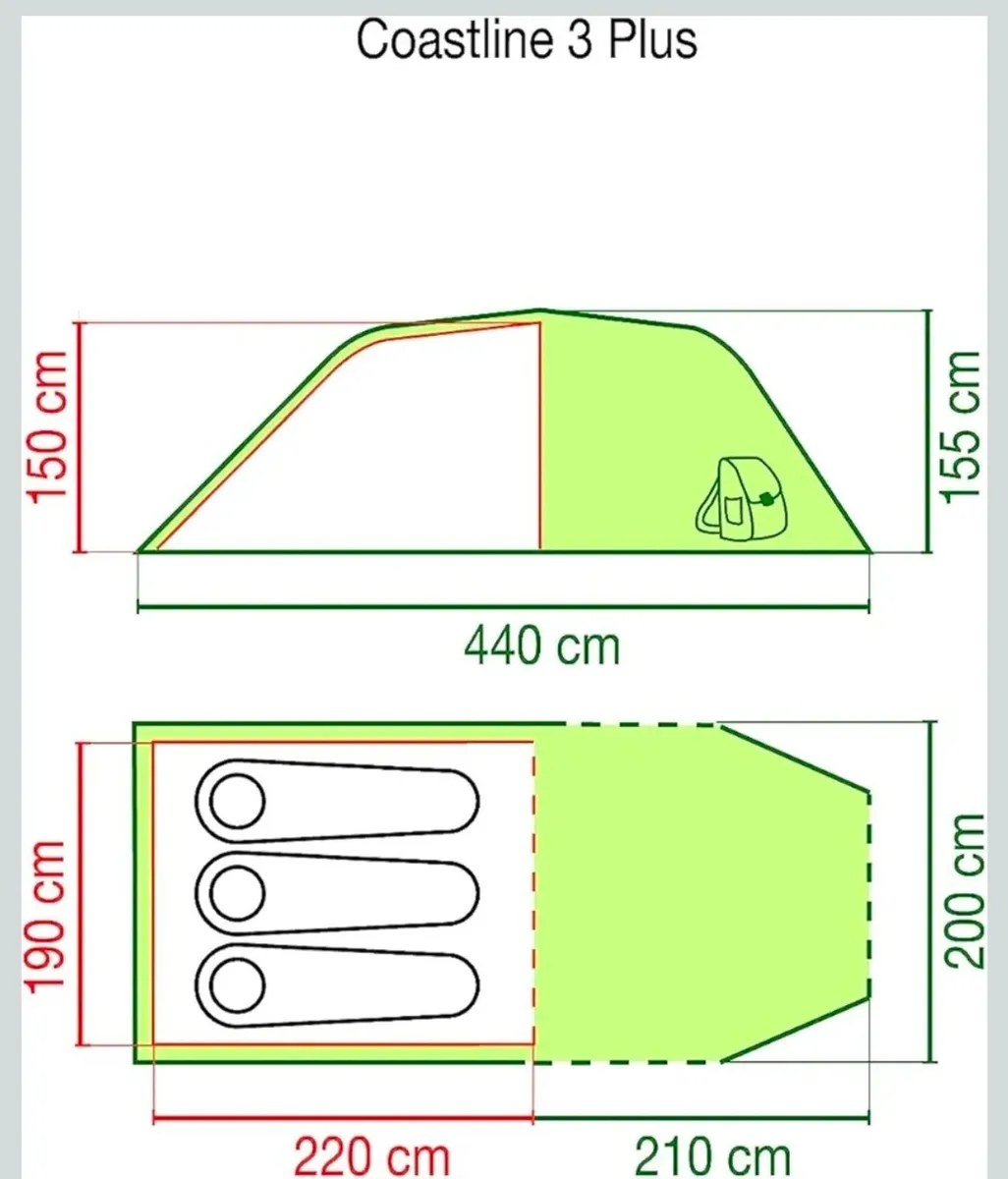 Camping Equipment incl 3 man tent - Image 2