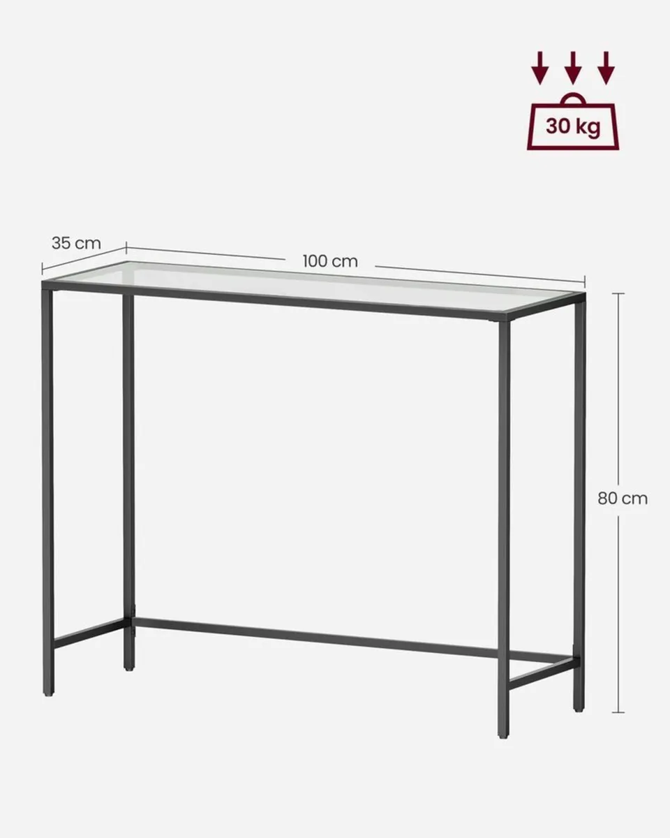 Tempered glass surface console table - Image 2