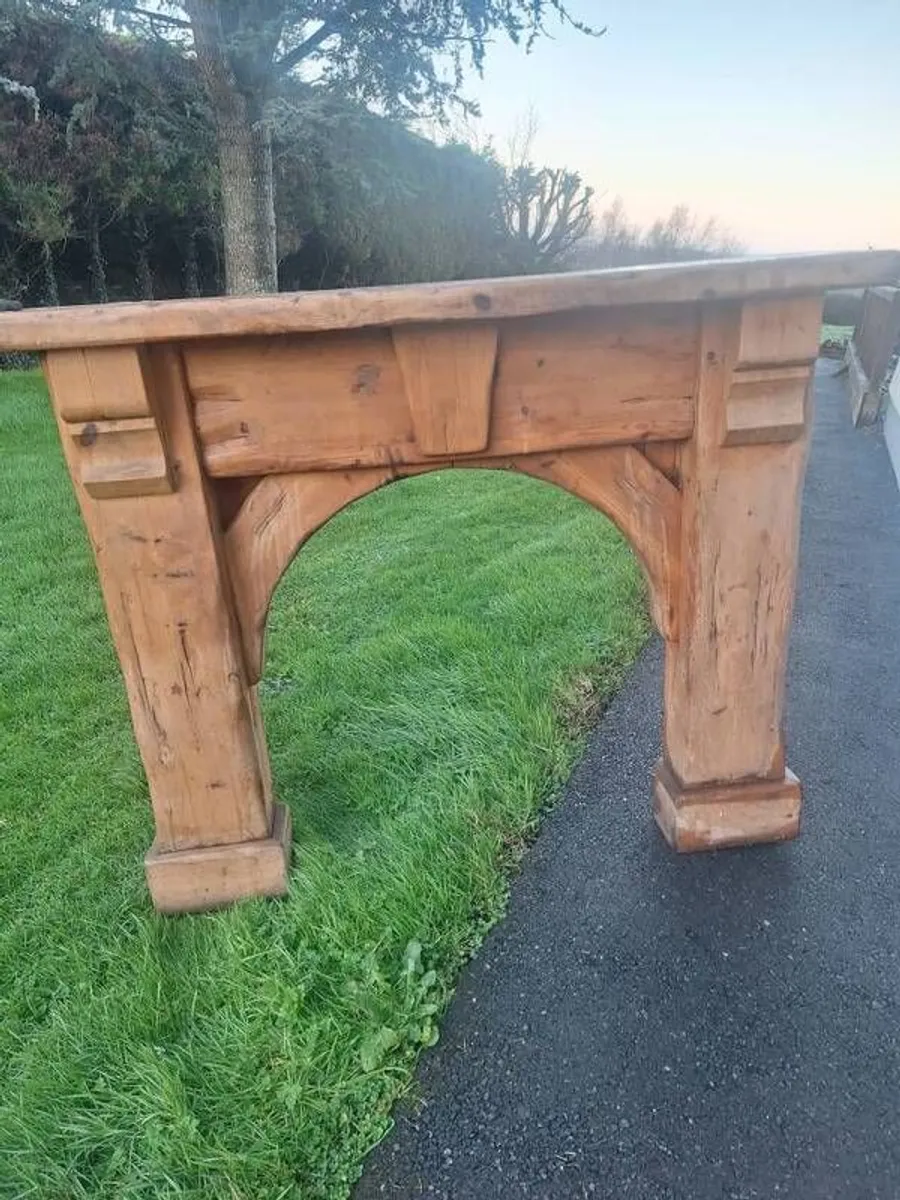 Heavy wood fire surround - Image 1