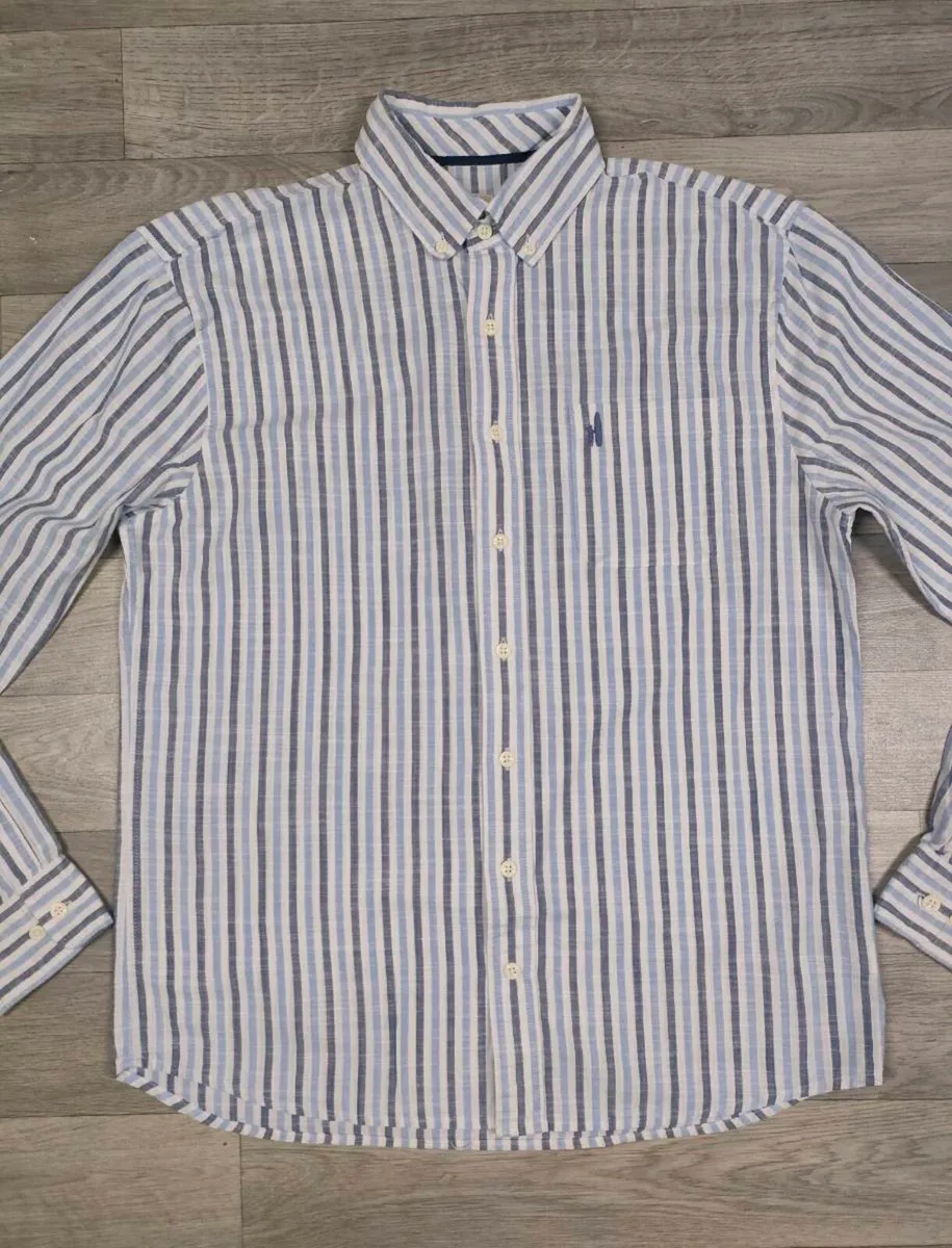 Johnnie O Button Down Striped Shirt Mens Medium - Image 2