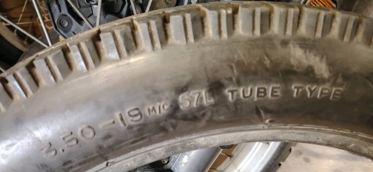 Vintage Tyre, BMW GS Seat. - Image 3