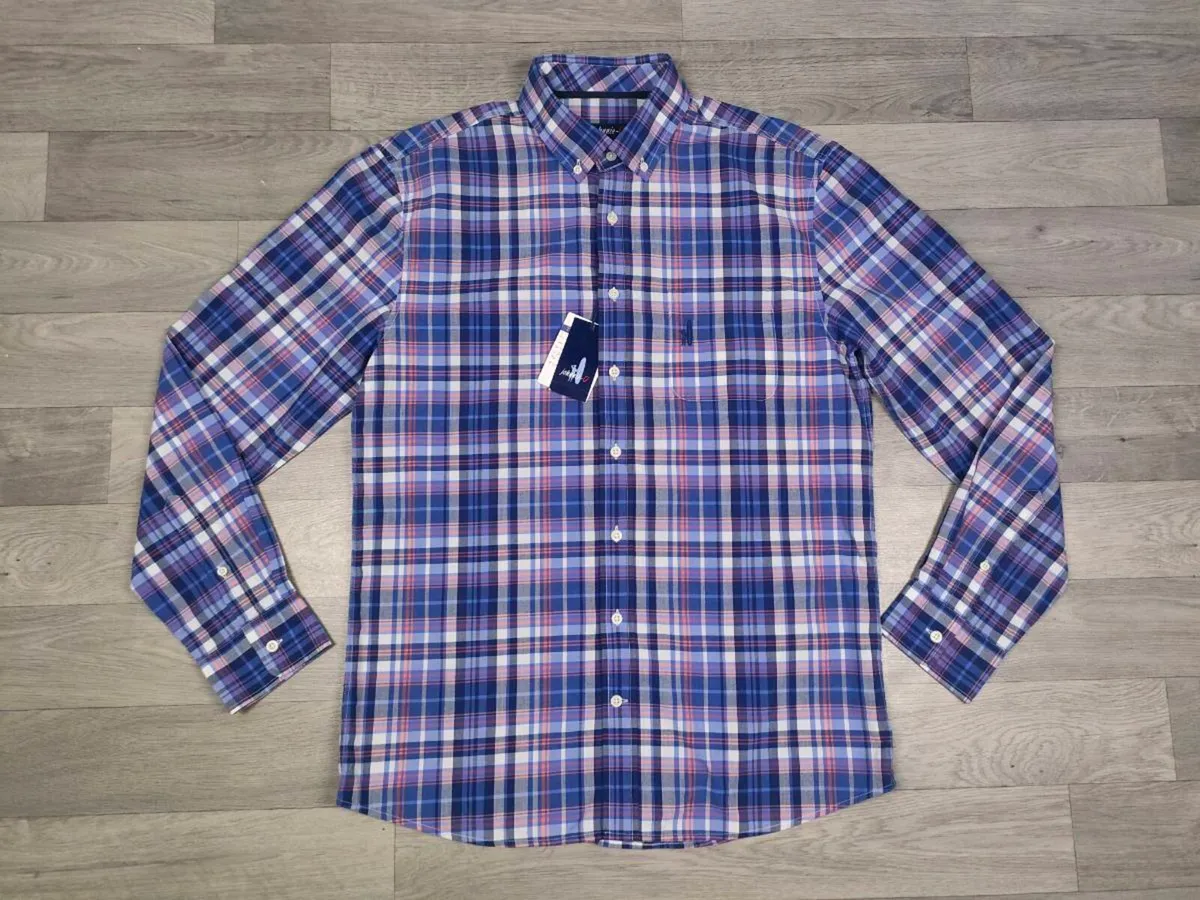 New Johnnie-O Button Down Check Shirt Mens Medium - Image 1