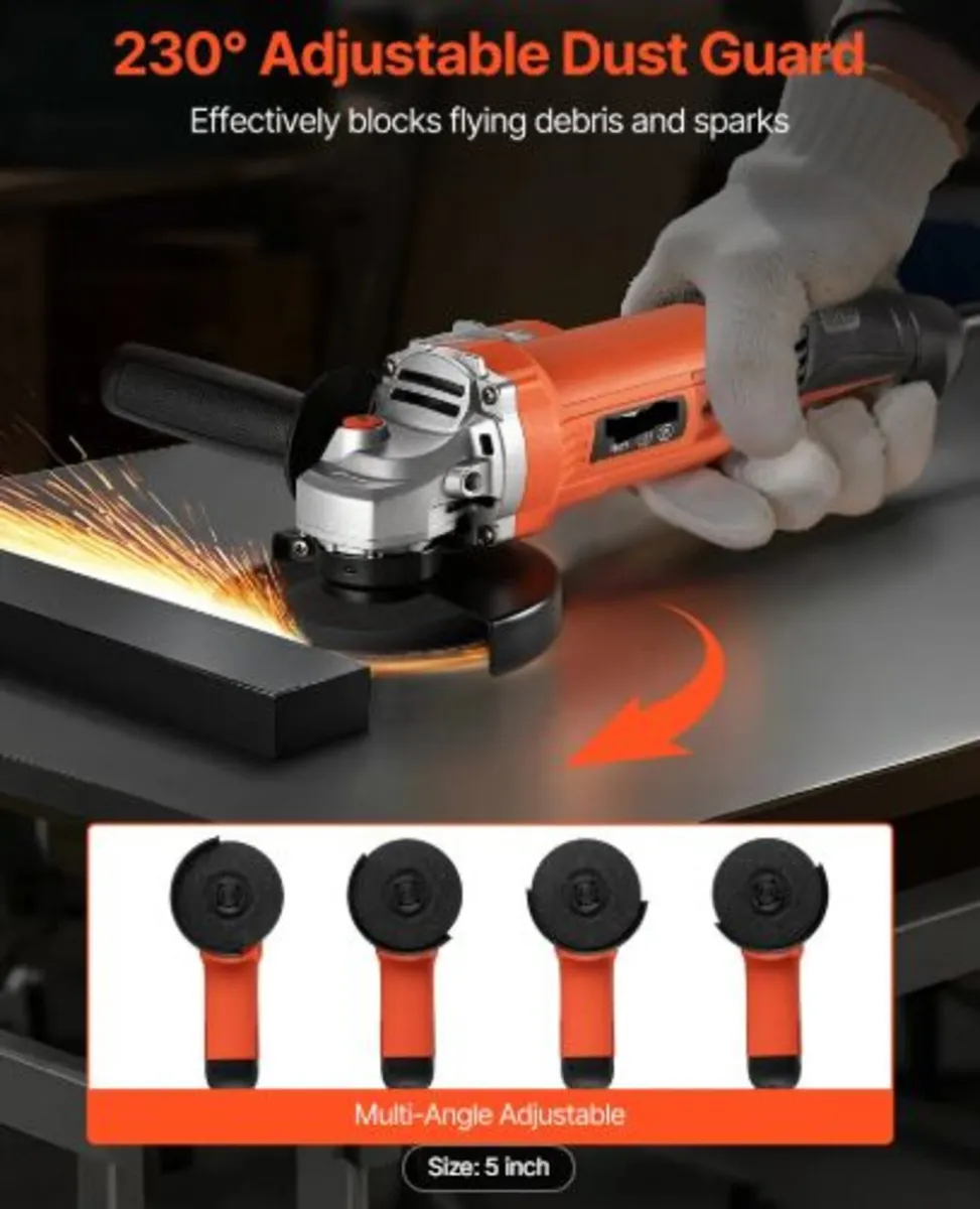 Angle Grinder, 127mm Electric Grinder Power Tool, - Image 3