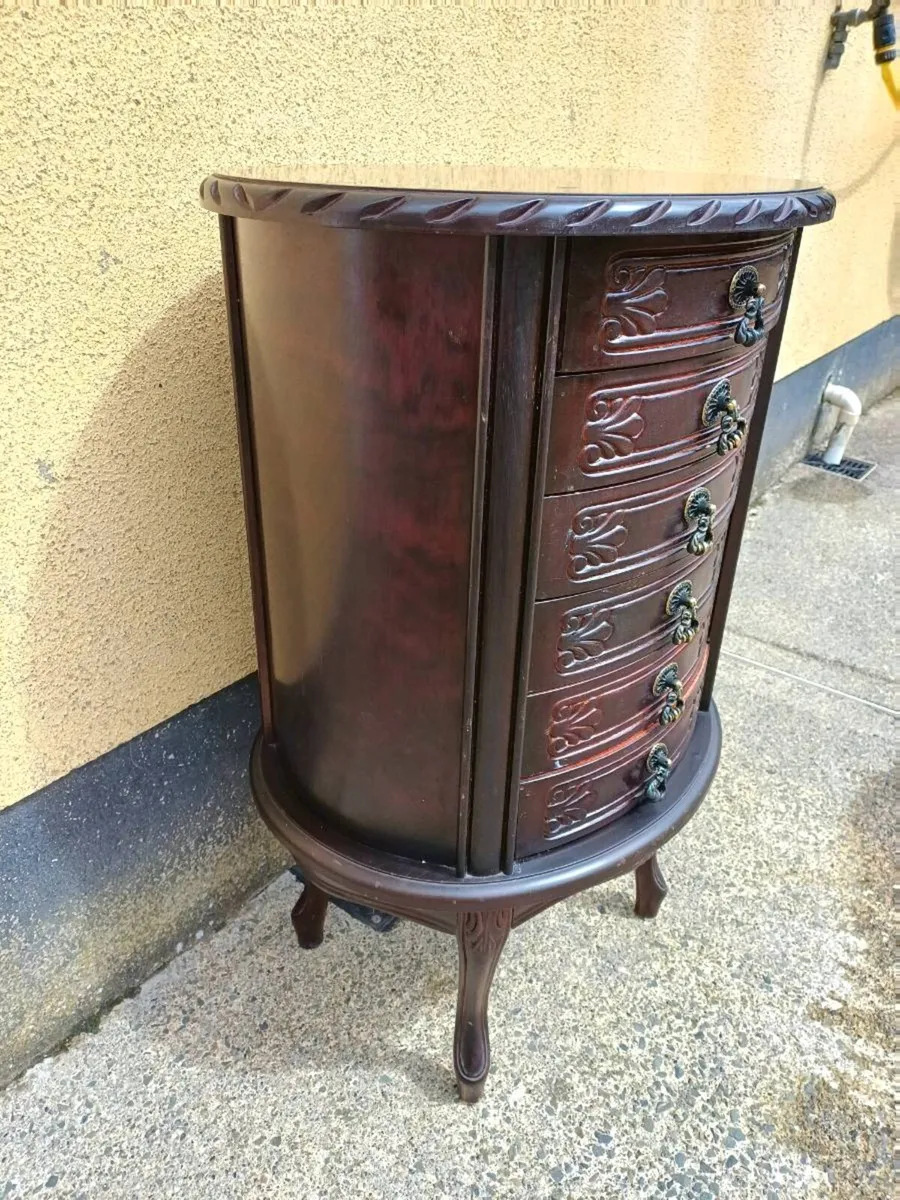 Vintage Mahogany Jewellery Cabinet - Image 3
