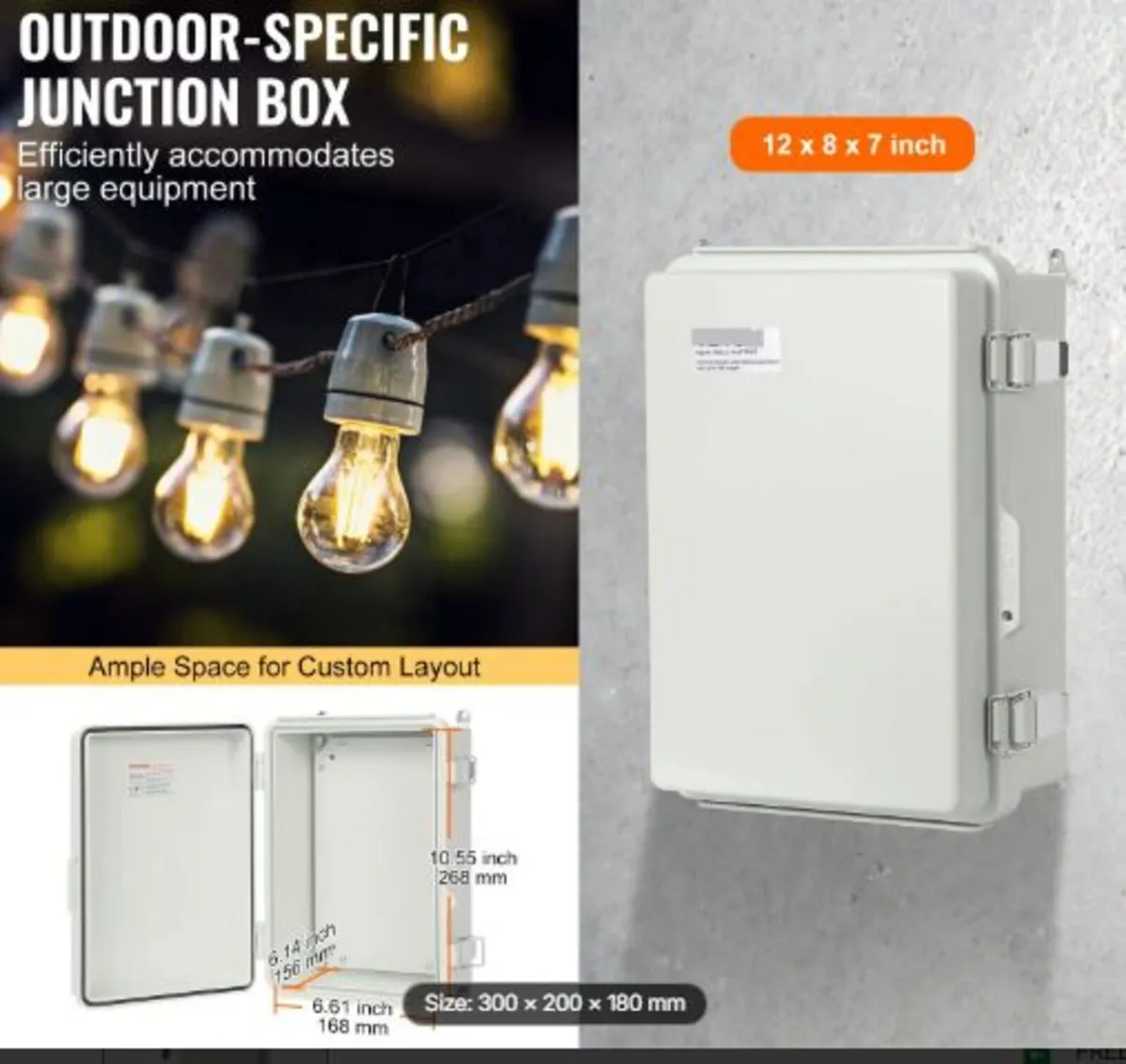 Outdoor Electrical Junction Box,300 x200 x 180 mm - Image 2