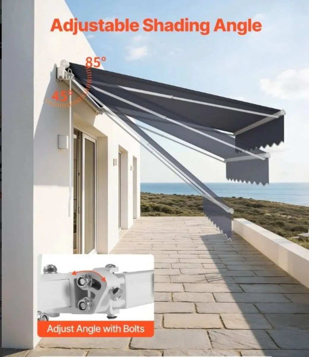 Manual Retractable Awning 9.8ft x 8.2ft (3m x 2.5m - Image 2
