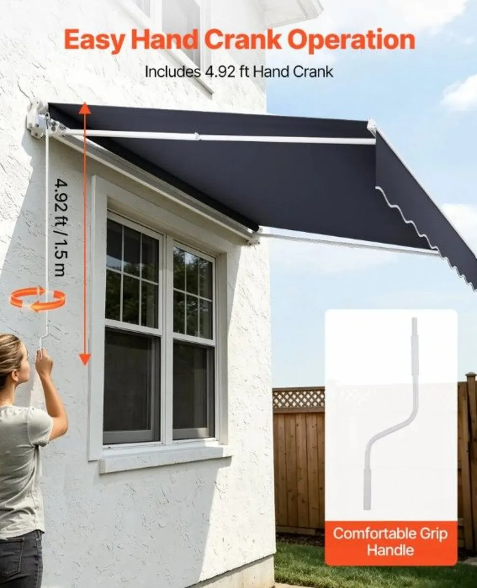 Manual Retractable Awning 9.8ft x 8.2ft (3m x 2.5m - Image 4