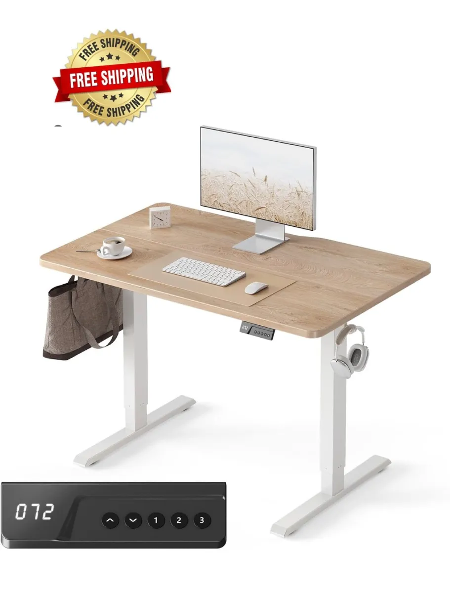 Electric Standing Desk 100 x 60 cm, Height Adjusta - Image 1