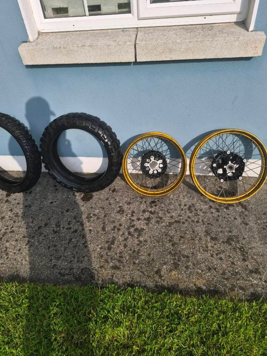 BMW GS 2023 GOLD SPOKE WHEELS ANARKEE WILD TYRE - Image 4