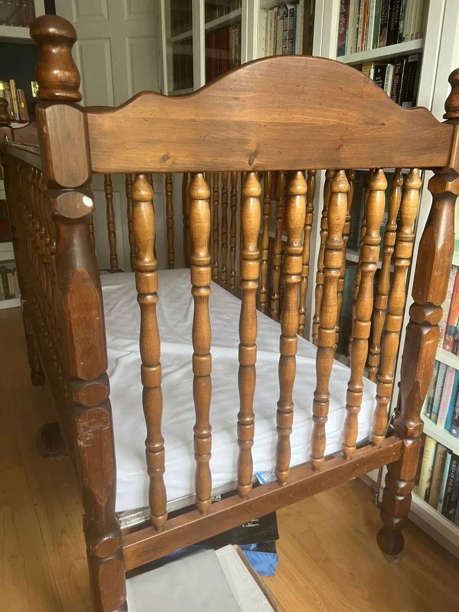 American Hardwood Cot & Changing Table - Image 2