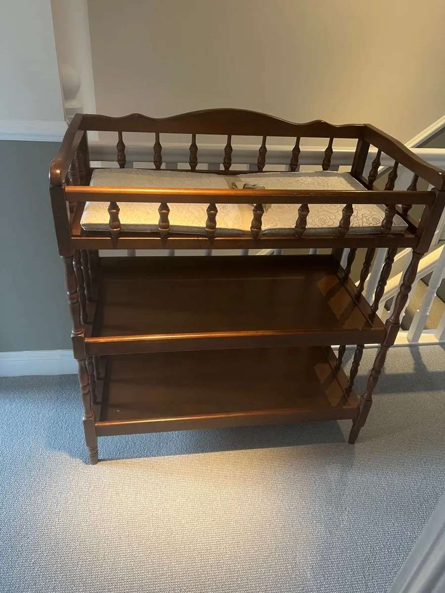 American Hardwood Cot & Changing Table - Image 4