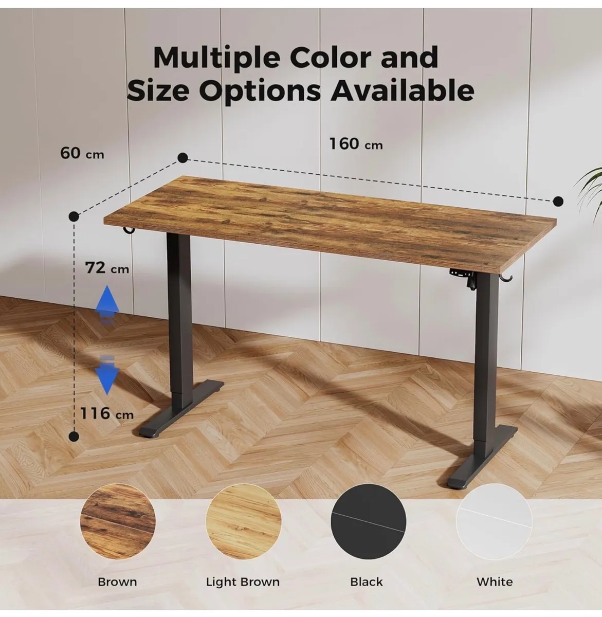 Electric Standing Desk, 160 x 60 cm Height Adjusta - Image 1