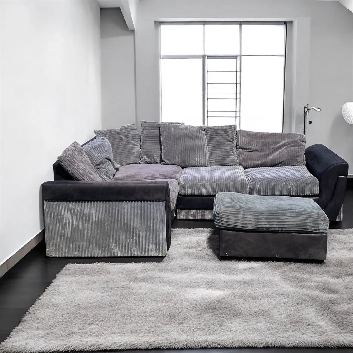 Corner sofa +footstool - Image 1