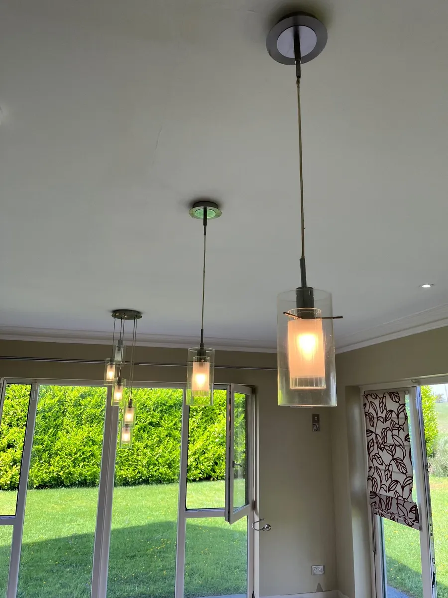 Dining Table & Chairs + Kitchen Island Drop Lights - Image 2