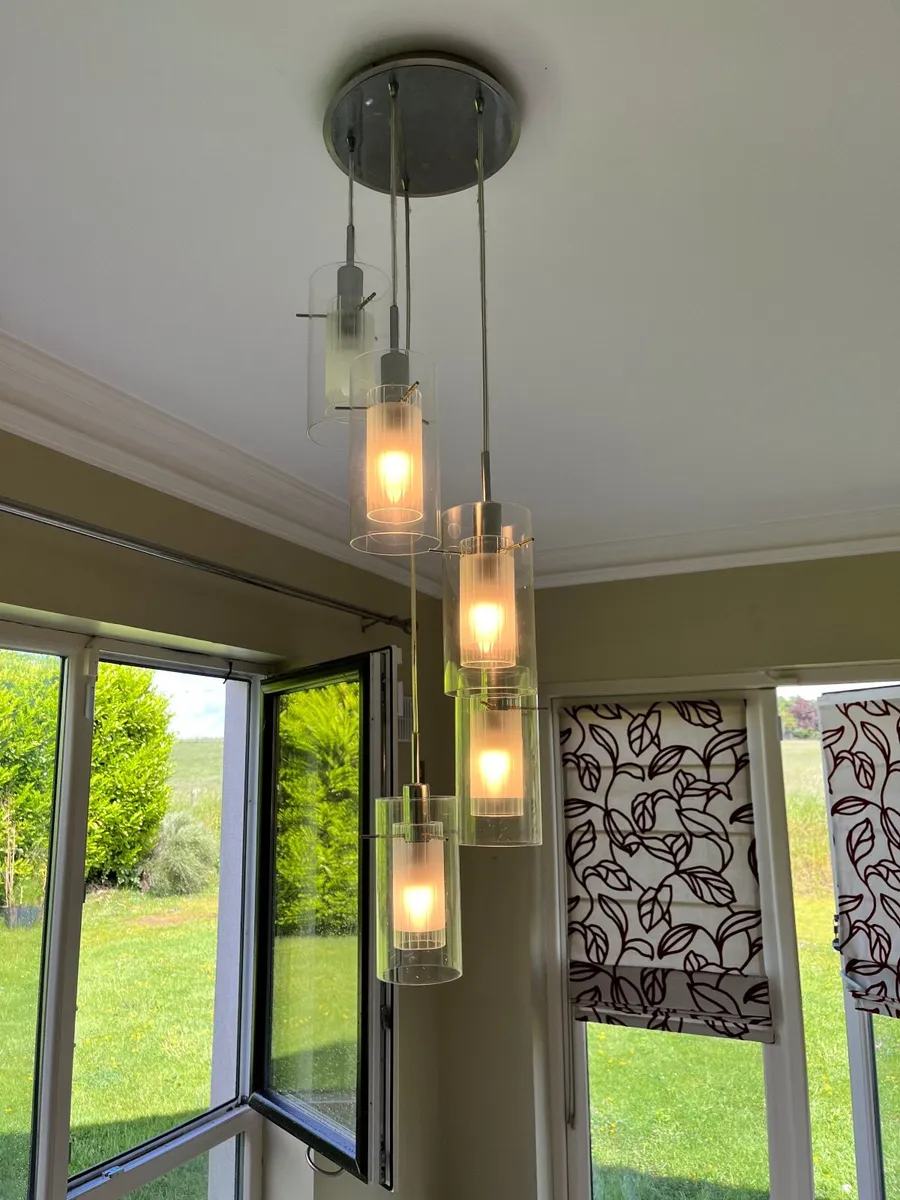 Dining Table & Chairs + Kitchen Island Drop Lights - Image 3