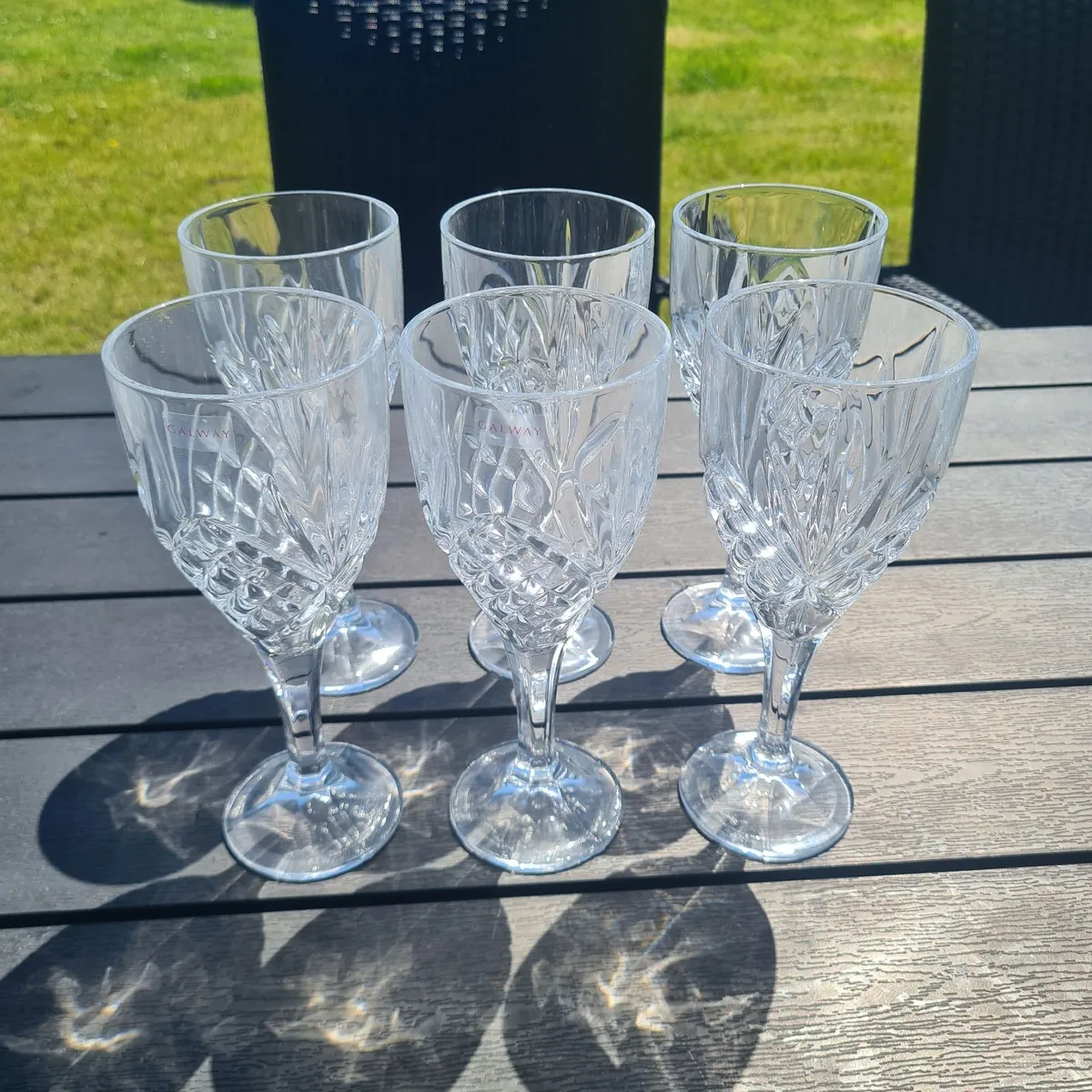 Galway crystal 6 wine glasses - Image 2