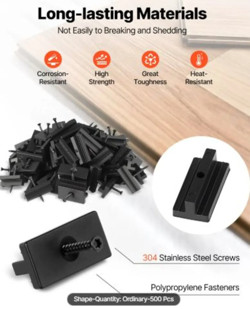 500PCS Hidden Deck Fasteners for Composite Deckin - Image 2