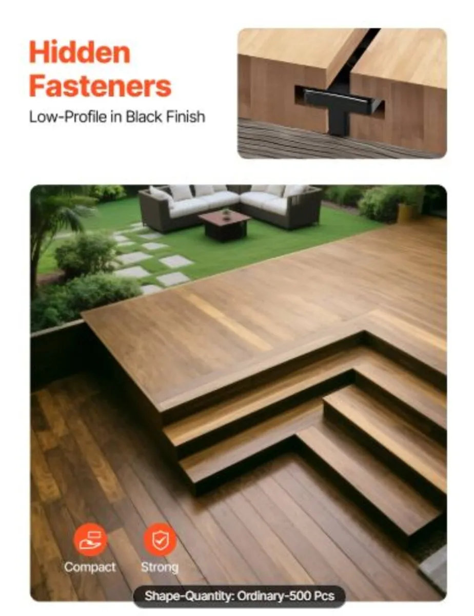500PCS Hidden Deck Fasteners for Composite Deckin - Image 3