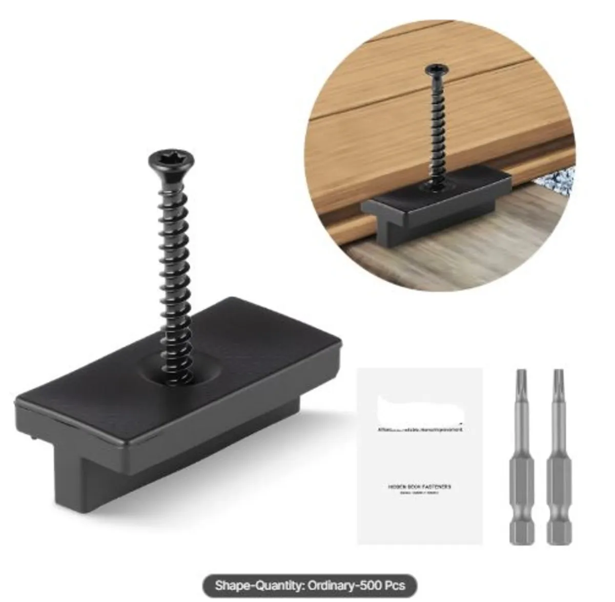 500PCS Hidden Deck Fasteners for Composite Deckin - Image 1