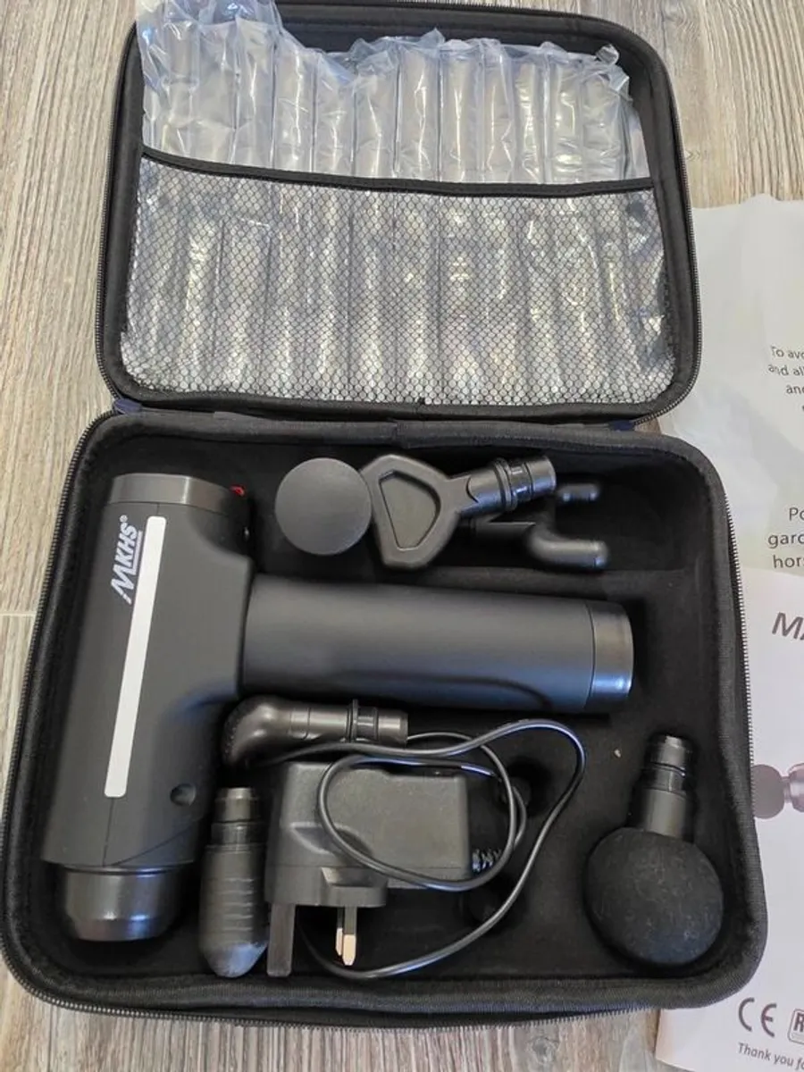 MKHS Deep Tissue Massage Gun - 30 Speeds, 6 Heads & Carry Case Massage gun, MKHS, muscle massager, deep tissue massage, Theragun alternative, percussion massager, fitness recovery, sports massage, physio tool, back pain relief, tight muscles, gym reco - Image 4