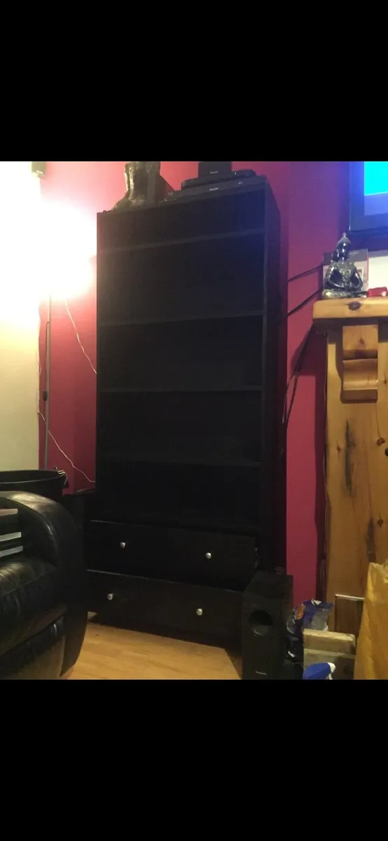 Black shelving unit - Image 1