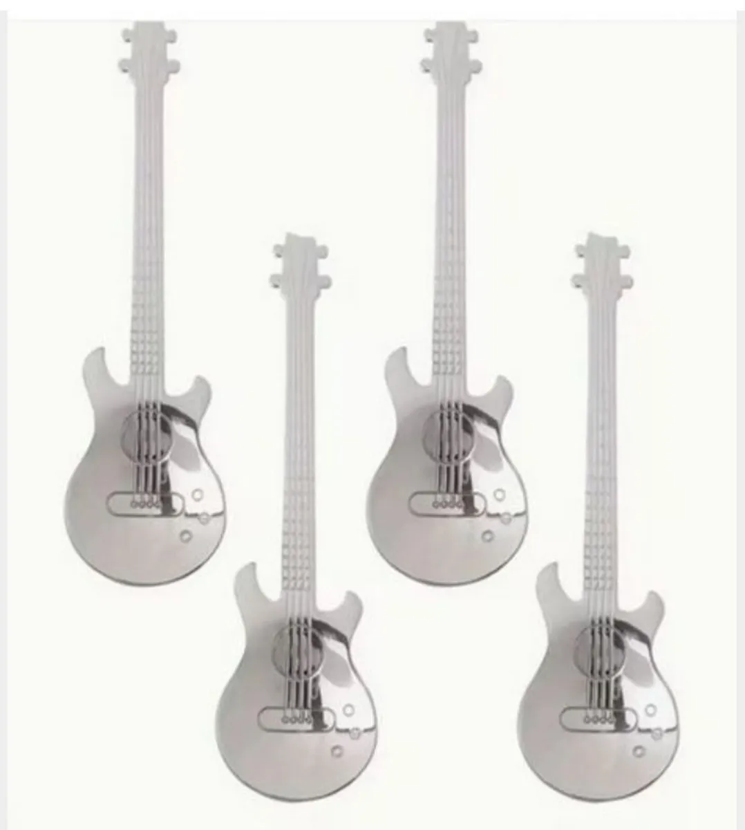 Stainless Steel Guitar Spoons, set of 4. - Image 1