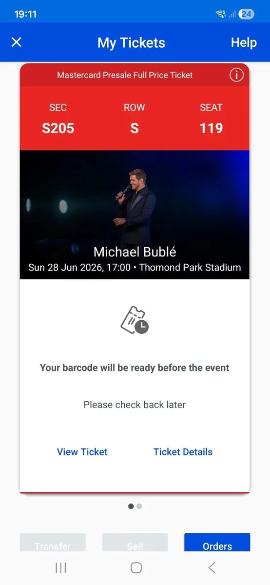 Concert tickets