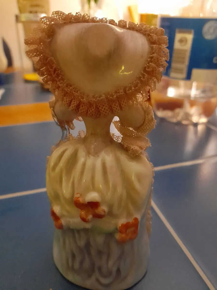 Vintage Mid-Century Dresden Style Lace Porcelain F - Image 4