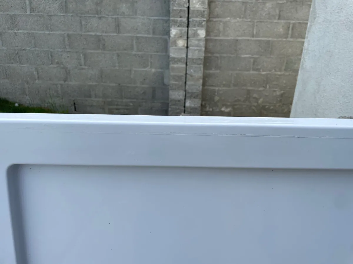 White shower tray 90 x 120 cm - Image 2