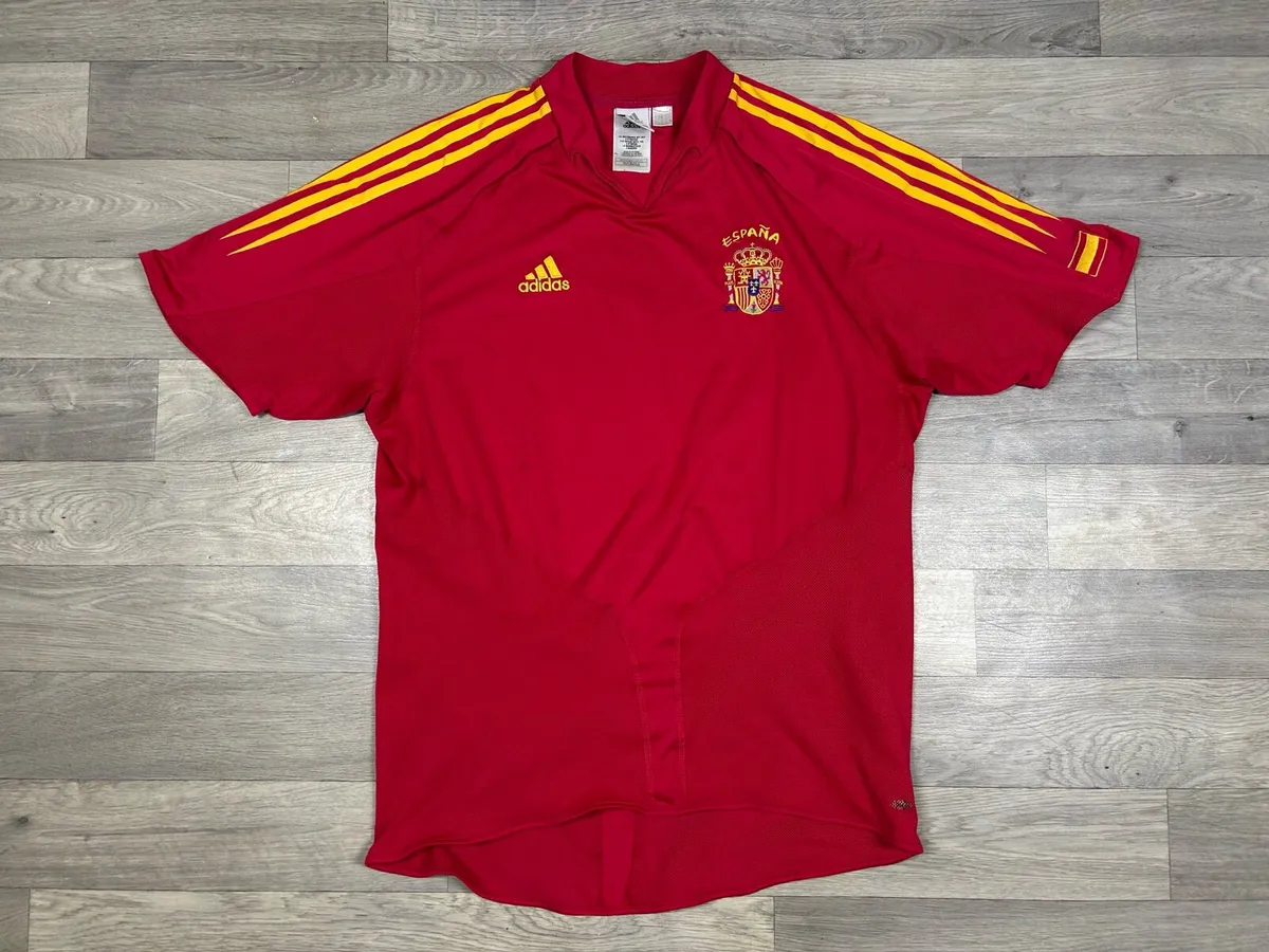 Vintage 2004 Adidas Spain Home Jersey Shirt Mens L - Image 1