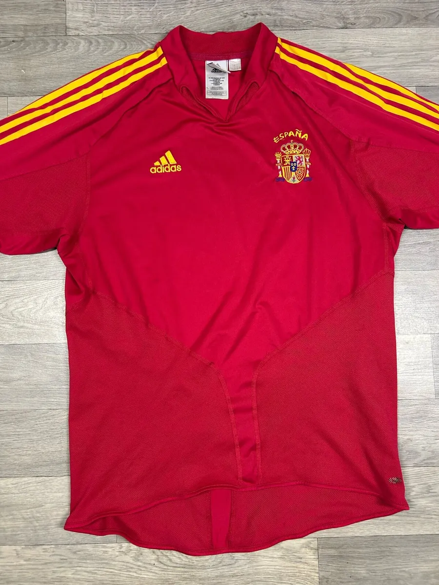 Vintage 2004 Adidas Spain Home Jersey Shirt Mens L - Image 2