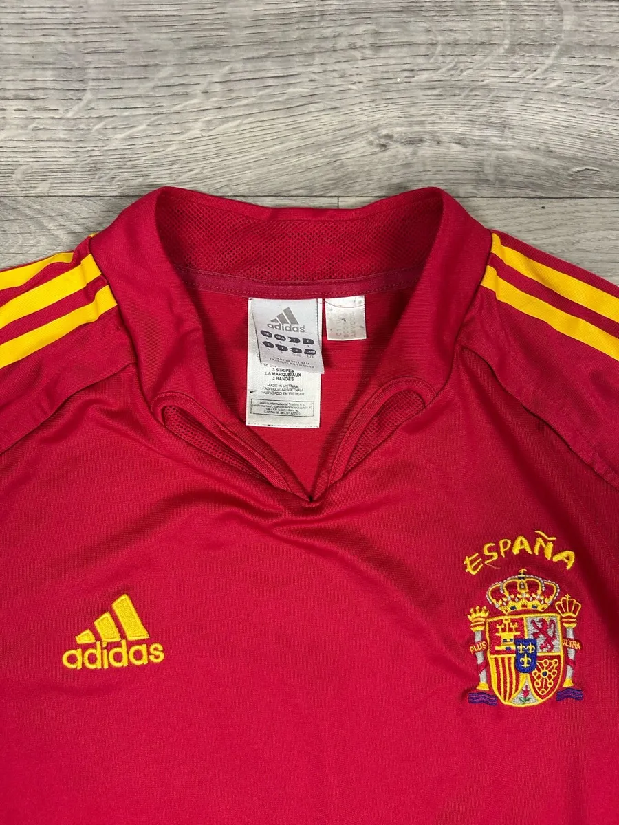 Vintage 2004 Adidas Spain Home Jersey Shirt Mens L - Image 3