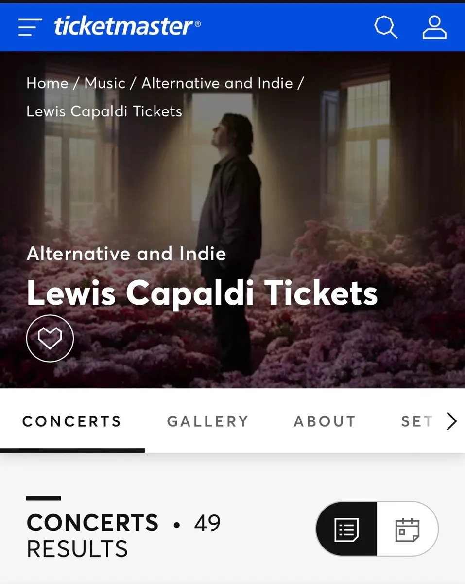 2 standing Lewis Capaldi tickets