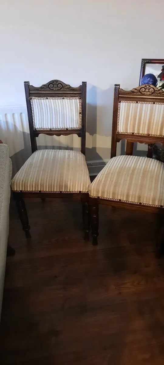 Mixture of chairs and 2 high bar stools for sale - Image 2