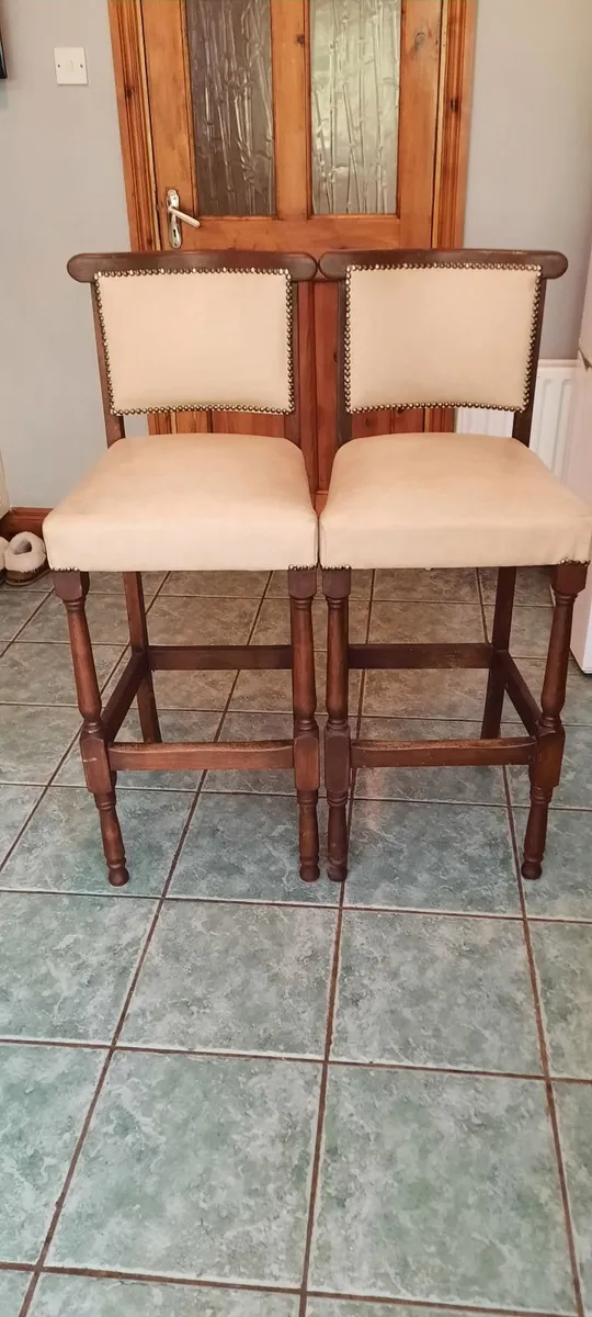 Mixture of chairs and 2 high bar stools for sale - Image 3