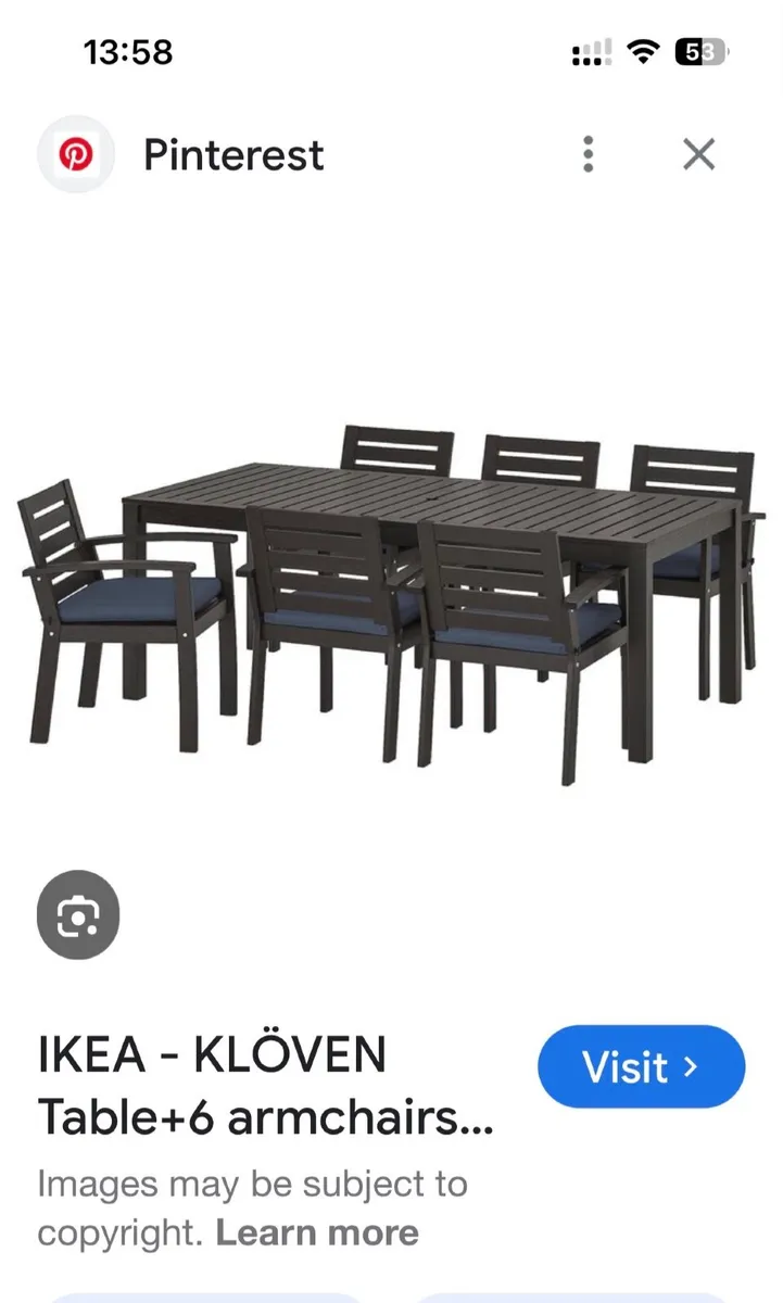 Outdoor table & chairs - Image 3