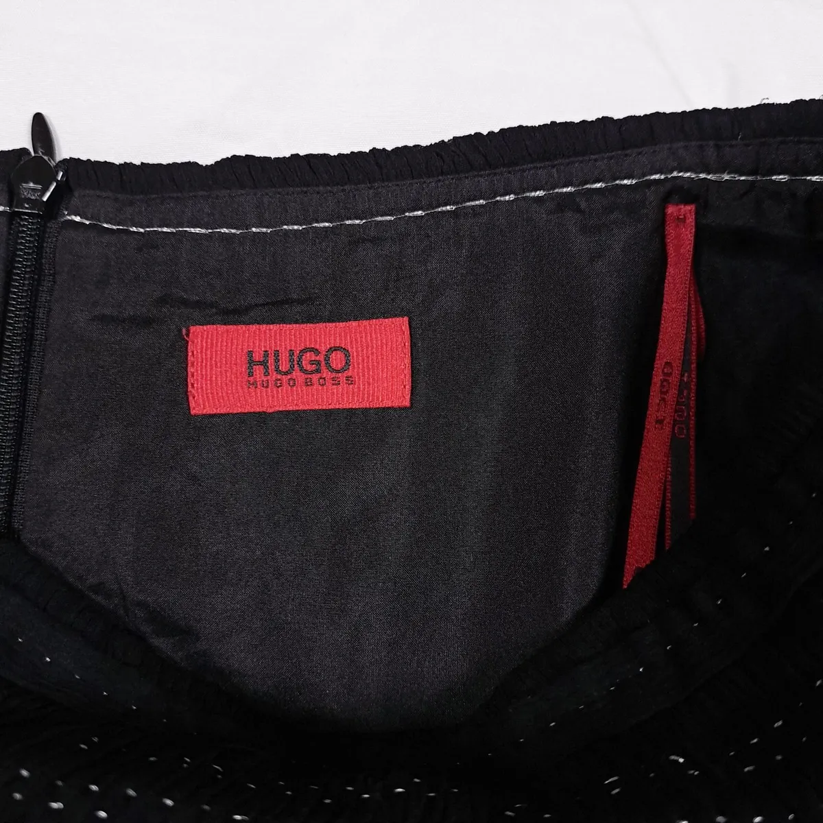 Hugo Boss Black Chiffon Silk Mini Skirt 6UK - Image 2