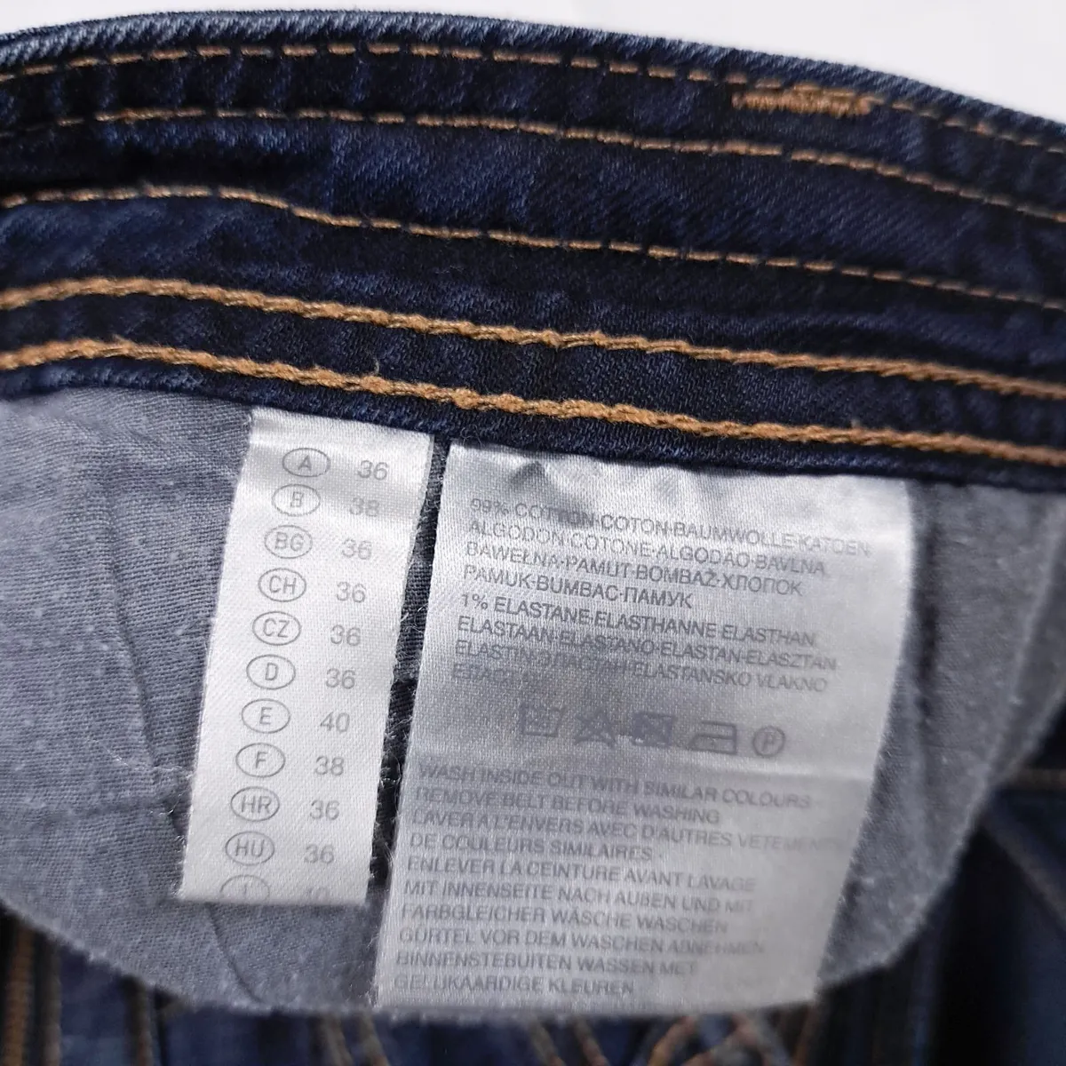 Yessica Dark Wash Indigo Denim Pleated Skirt 10UK - Image 3