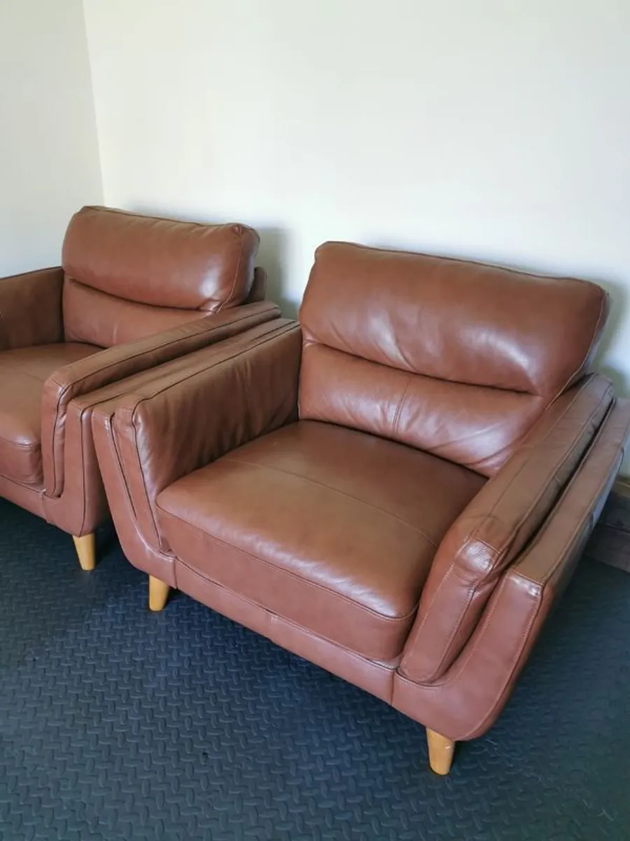 Bianca Brown Leather Armchair - Image 4