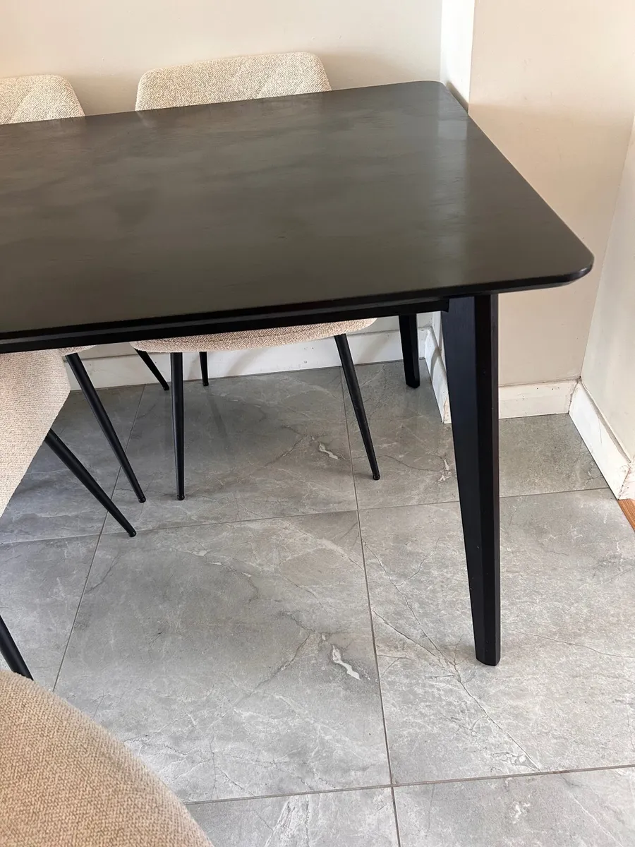2meter black oak table - Image 4