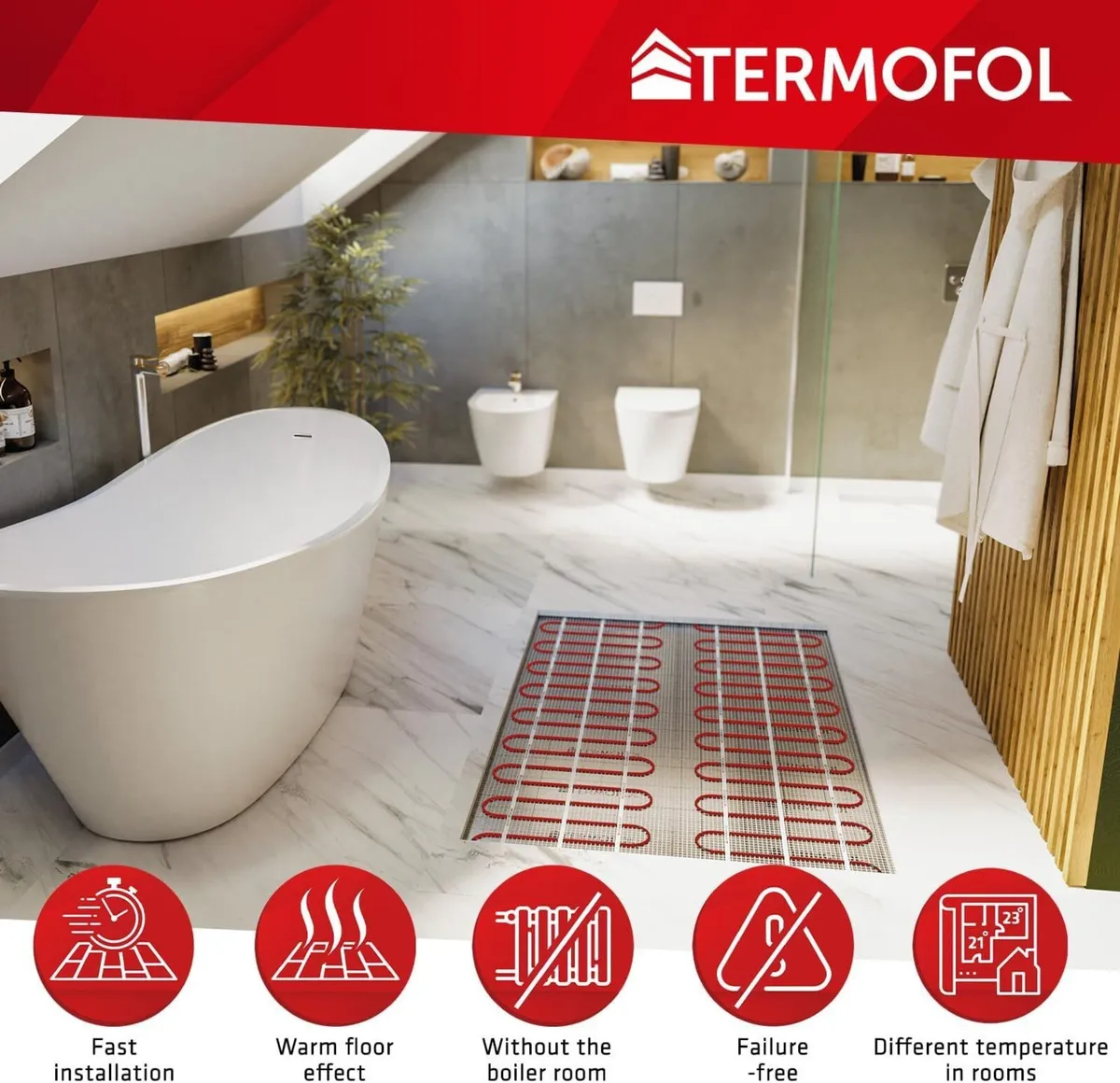 Electric Heating Underfloor Bathroom Kitchen Tiles - Image 4