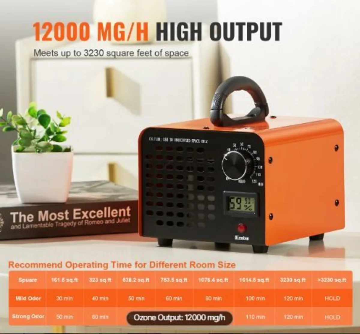 Ozone Generator, 12000mg/h Ozone Machine - Image 2